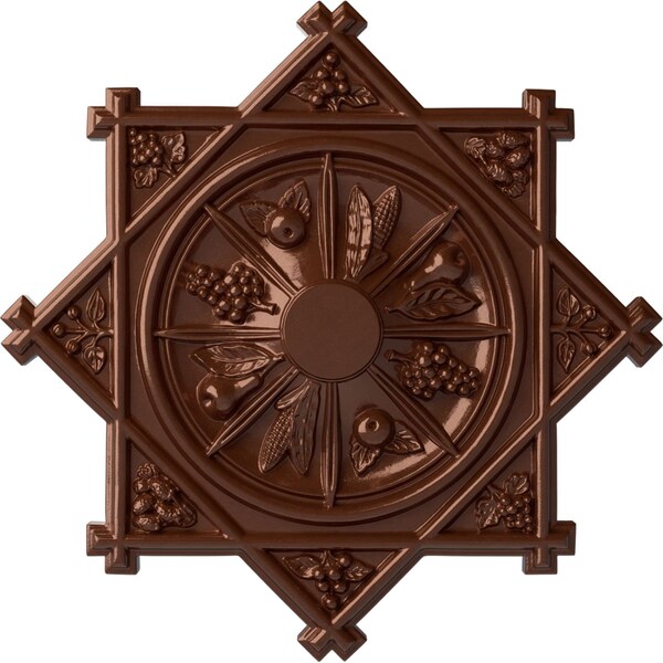 Ekena Millwork Antilles Ceiling Medallion (Fits Canopies up to 6"), Hand-Painted Copper Penny, 38 1/4"OD x 1 1/2"P CM38ANCPS - main